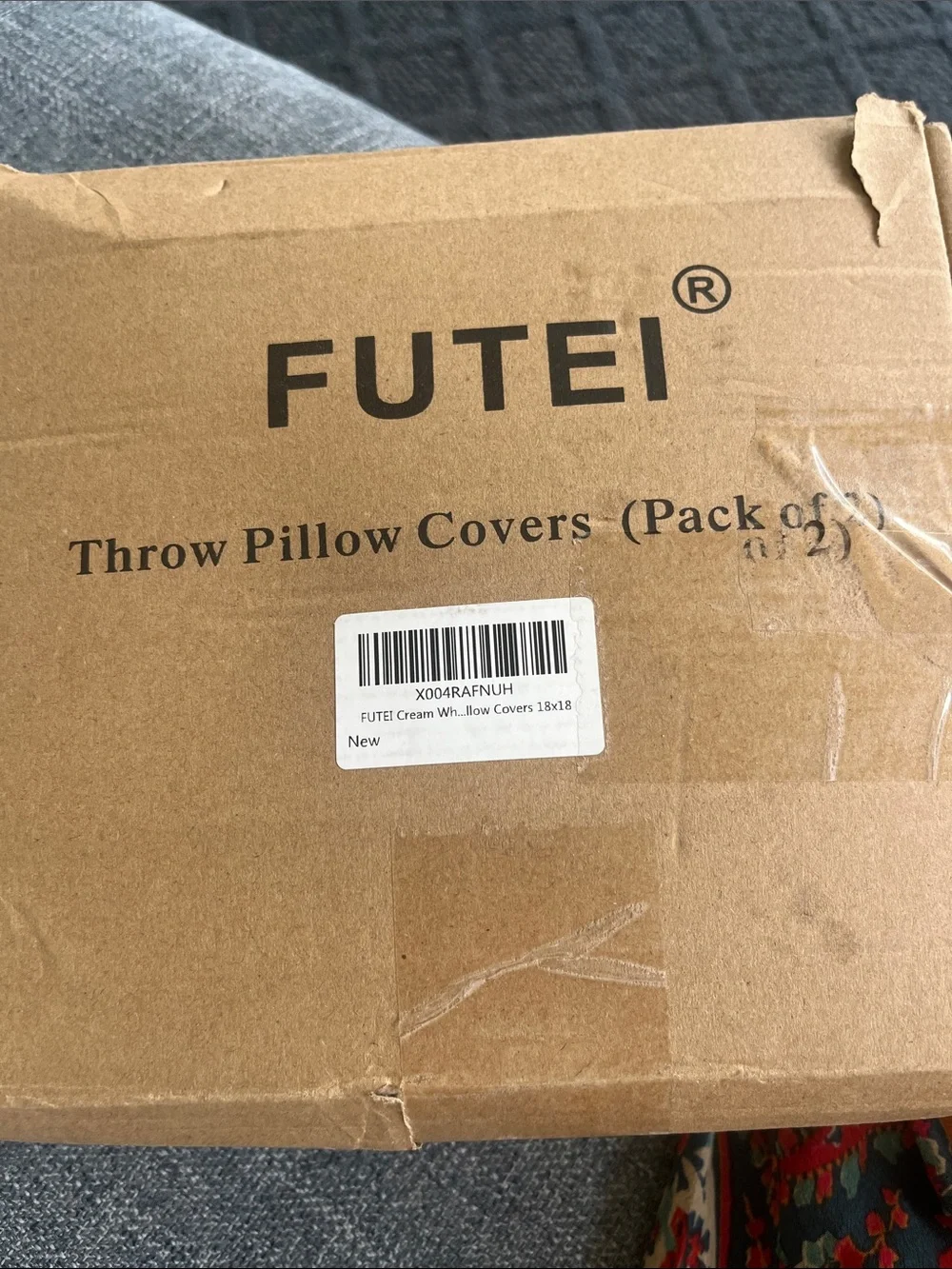 NWT Pack of 2 Faux Mink Fur Throw Pillow Covers 18x18 Inch, Cream White